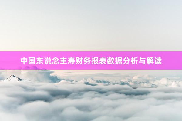 中国东说念主寿财务报表数据分析与解读